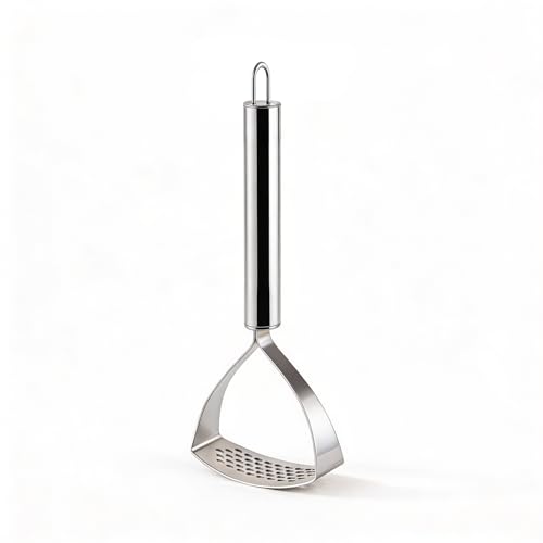 Image of Stainless Steel Garlic Masher | Heavy Duty SS 202 Garlic Crusher | Rust-Proof, Food-Grade, Ergonomic Handle | Easy Press Garlic & Ginger Mashing Tool for Kitchen | Dishwasher Safe