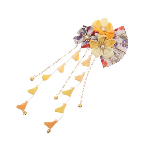 WOFASHPURET 和風手作り花と流蘇の髪飾り 軽量着物ヘアピン 伝統的な装飾 レディース和装パーティー祭典用