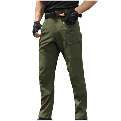 Mens Tactical Cargo Pants Water Resistant Quick Dry Outdoor Work Pants Ripstop Hiking Sweatpants with Multi Pockets
