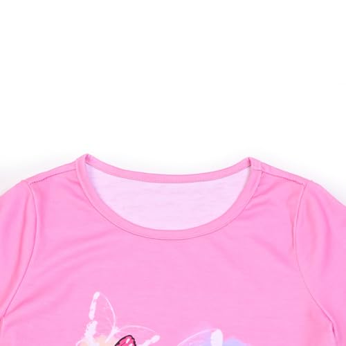 Image of Mirawise Girls 3 Pc Pajamas Sleepwear Cotton Pjs Clothes Set 4-13 Years