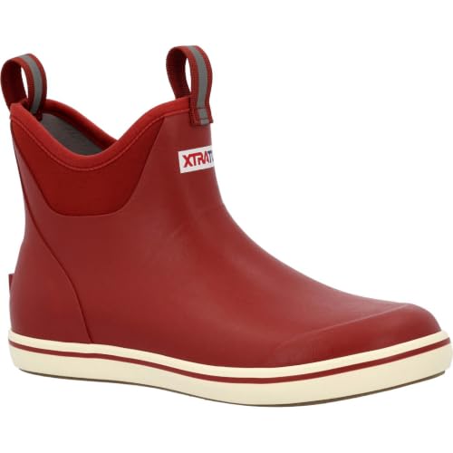 Image of XTRATUF 6 inch Men's Ankle Deck Boot - Lightweight, 100% Waterproof Rubber Footwear - Non-Marking, Slip-Resistant Outsole - Moisture-Wicking Liner