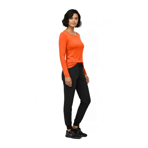 Image of Natural Uniforms Women's Long Sleeve Underscrub T-Shirt - Cotton Blend Scrub Base Layer for Nurses & Medical Professionals