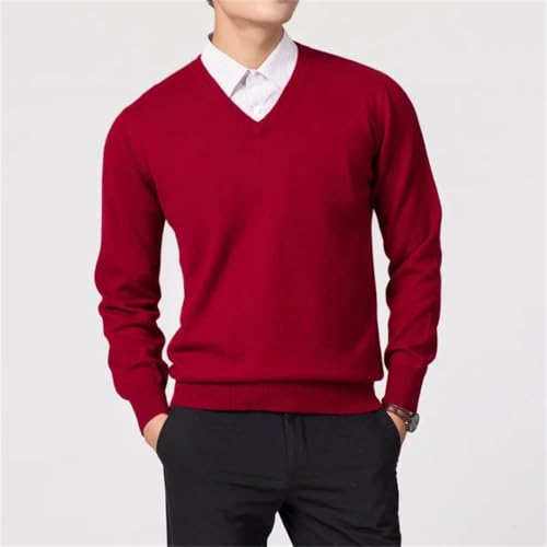 Fjnbbiot Men's V-Neck Pullovers Sweaters Cashmere Knitting Spring Sweaters Wool Knitwear Jumpers Clothes2