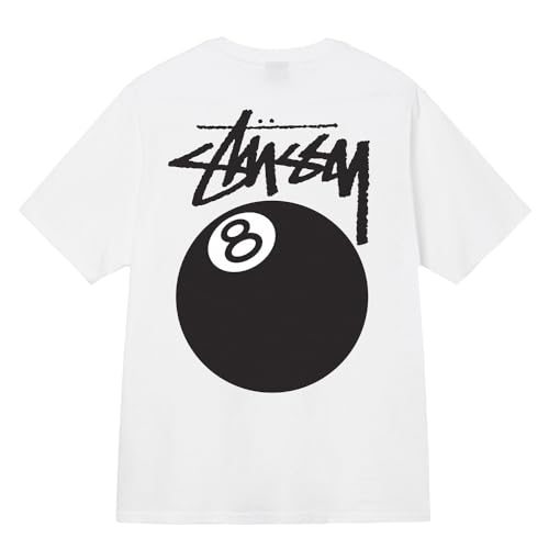 [�X�e���[�V�[] �O���t�B�b�N�v�����g����T�V���c 8 BALL TEE 1904760 [���s�A��] (M, �z���C�g)