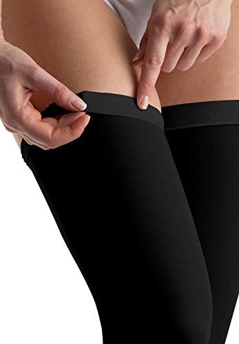 Relaxsan Antiembolism M2370A (1 Pair - Black, XL) Anti-embolism hold up stockings with inspection hole - K1-18-23 mmHg - Image 3