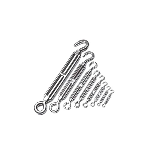 1PCS Tensor de Acero Inoxidable 304 de Tipo Gancho y Ojal Tamaño M8 miniatura 1