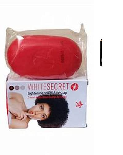 White Secret Skin Lightening Body & Face Soap Plus [Liner101 LPS40 Pencil] 6.7oz