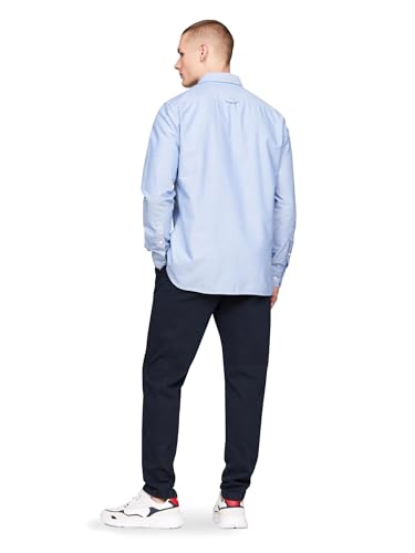 Image of Tommy Hilfiger Men's Long Sleeve Oxford Shirts in Regular Fit, Men's Button Down Shirts, Also Available in Big and Tall
