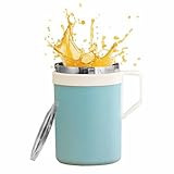 Tazas de té, doble pared de acero inoxidable – Taza de café isotérmica con tapa, para Navidad y cumpleaños, para casa, oficina, cocina, etc