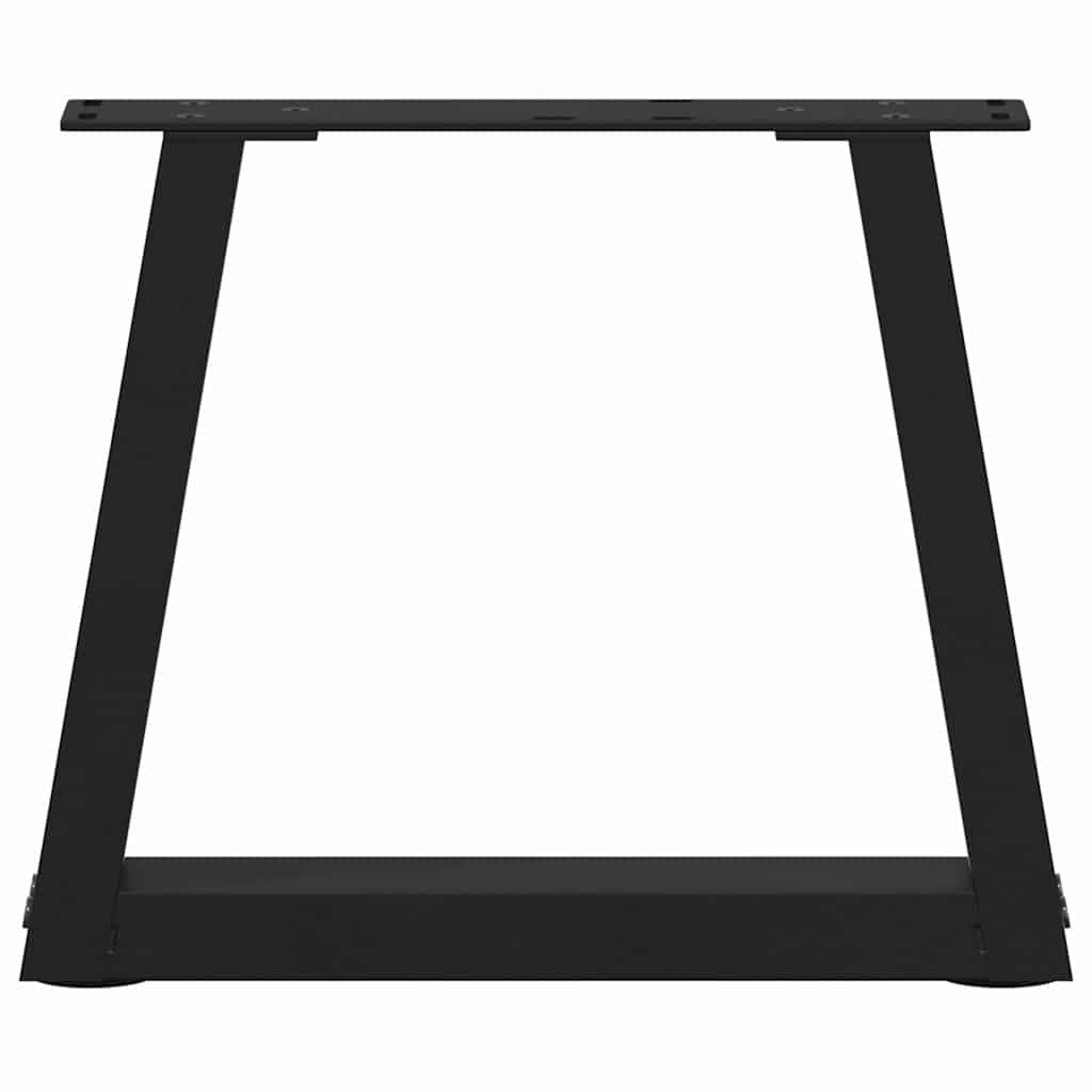 Couchtischbeine V-Form Schwarz 2 Stück 30x(30-31,3) cm Stahl höhenverstellbar für DIY Möbel BAU