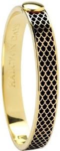 Hinged Salamander Bangle BLK/G-1