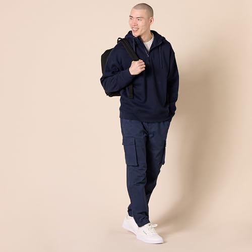 Amazon Essentials Men's Quarter-Zip Oversized-Fit Hoodie Sweatshirt4