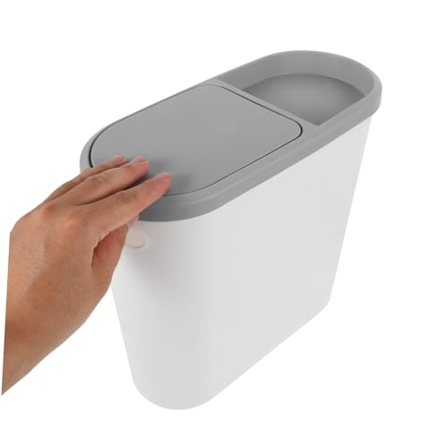 Caneca de basura rectangular con tapa para cocina y baño miniatura 3