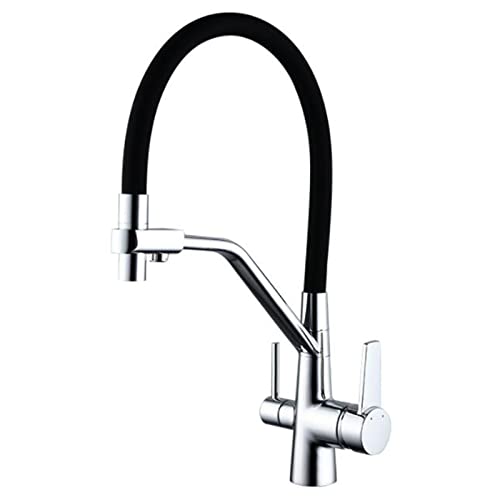 Robinet de cuisine 3 voies eau filtrée mitigeur laiton pivotant 360