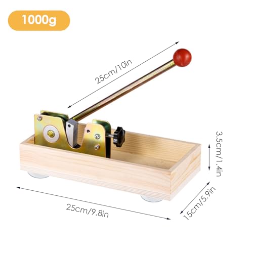Pecan Nutcracker Tool Macadamia Nut Cracker Machine Adjustable Heavy Duty Pecan Nut Cracker Opener Tool Stainless Steel with Wooden Base Adjustable Nut for Walnuts Chestnuts Pecans