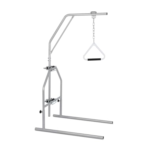 FAHKNS Heavy Duty Trapeze Bar for Bed Mobility - Adjustable Trapeze Bar Trapeze Bars for Elderly Post Operative & Injury Rehabilitation Maximum Load Capacity 220 LBS