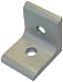 Faztek 15 Series Aluminum 6063-T6 2 Hole Inside Corner Bracket, Clear Anodize, 1-19/64" Width x 1-1/2" Length