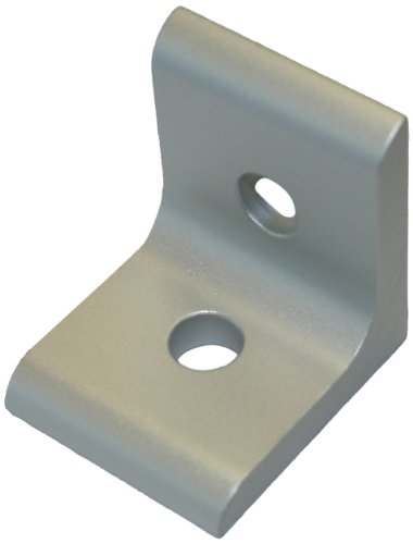 Faztek-15CB4801 15 Series Aluminum 6063-T6 2 Hole Inside Corner Bracket, Clear Anodize, 1-19/64" Width x 1-1/2" Length