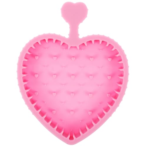 HAPINARY Heart Shaped Makeup Brush Pad Silicone Cleaning Mat for Brush Washer Makeup Tools