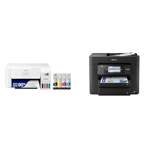 Image of Epson EcoTank ET-2800 Wireless Color All-in-One Cartridge-Free Supertank Printer & Workforce Pro WF-4830 Wireless All-in-One Printer with Auto 2-Sided Print