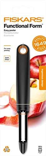 Foto von Fiskars Schäler mit beweglicher Klinge, Länge: 18 cm, Stahl/Kunststoff, Functional Form, Schwarz/Orange, 1014419