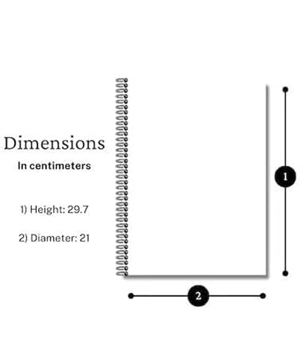 Image of A4 Spiral Notebook Set, Pack-3, 200 Pages Each, White Ring Binding, Plain /Unruled, 70 GSM Chlorine-Free Paper, 200 Total Pages