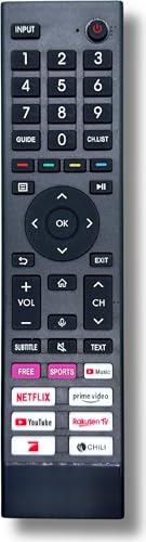 Ersatz Fernbedienung für Hisense TV 65A6GG | 65A6GTUK | 65A72GQ