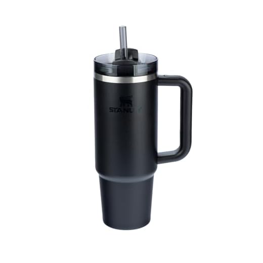 Stanley - Copo Quencher H2.0 FlowState 887ml - Copo de aço inoxidável com tampa, isolamento a vácuo, para água, chá gelado, café, smoothies e muito mais, Black 2.0
