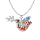Seeka Turquoise Peace Dove Necklace - N0062OR