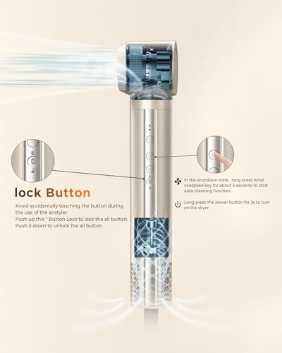 UKLISS Hot Airstyler Set 6 in 1, Hair Styler Negative Ion Hair Dryer Brush with Curling Iron Round Brush Blow Dryer Hair Straightener Brushes Styling Brushes Blow Dryer Brush, Idea Gifts for Women - Image 7