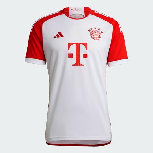 adidas FCB H T-Shirt Homme : Maillot de Foot Officiel du Bayern Munich Rouge