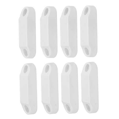 4 Pairs Magnetic Baggage Door Catch and Holder Kit, White RV Storage Door Latch Alternative for Spring Clips Campers Motor Homes, Weatherproof RV Storage Door Catch Holder Kit