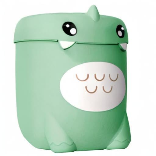 Miniatura 10 de Ciieeo Lindo bote de basura con forma de dinosaurio en forma de animal de basura, contenedor de basura decorativo para reciclaje, cubo de