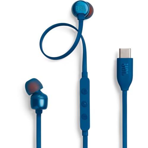 JBL TUNE 310C USB-C Wired Hi-Res In-Ear Headphones Blue