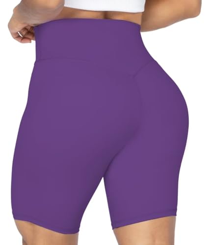 Image of Sunzel No Front Seam High Waist Biker Shorts for Women, Squat Proof Yoga Workout Gym Bike Shorts | 3, 5 Or 8-Inch Inseam, High Waisted, Tummy Control, No Front Seam, Buttery Soft, Compression Fit, Squat Proof