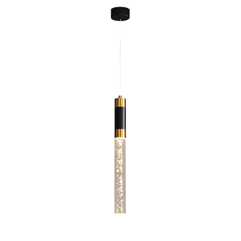 Lampes à Suspension de Chevet pour Chambre Ambiance Tamisée Luminaire Tube Aluminium