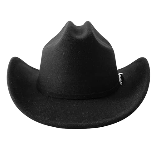 Jastore Kids Western Cowboy Hat for Girl Boy Wide Brim Beach Cowgirl Hat with Belt Buckle Cattleman Cowboys Hats3