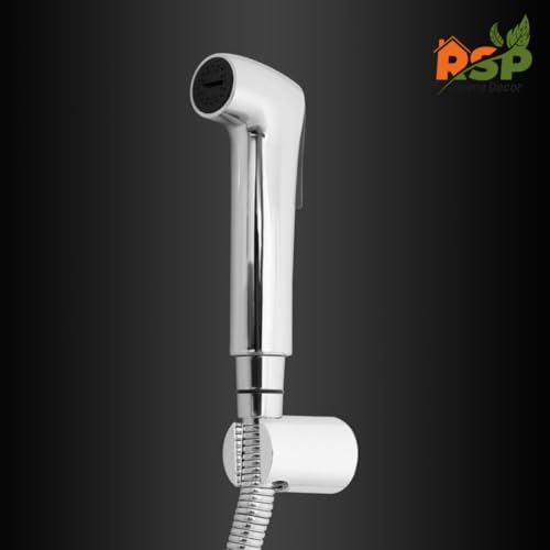 Image of Premium Health Faucet with 1.5 Meter Flexible Hose & Wall Bracket | Sleek & Stylish Handheld Bidet Sprayer | 50% Water Saving, High Pressure, Durable ABS Chrome Finish