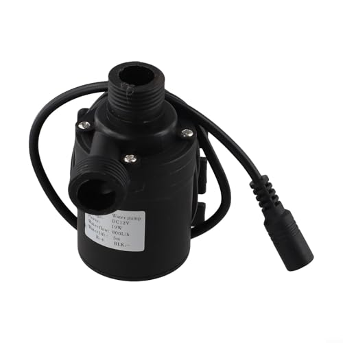 Agua sumergible sin escobillas para estanque de pecera, fuente de acuario, CC 12 V o 24 V, circulación de agua caliente con alta elevación de 5 m, para ultra silencioso y en (CC 12 V)