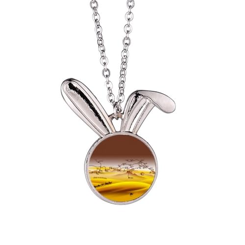 Collier pendentif lapin en soie idée cadeau originale