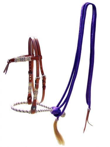 Handmade Rawhde Western Saddle Horse Bosal, Charro Saddle Bosal De