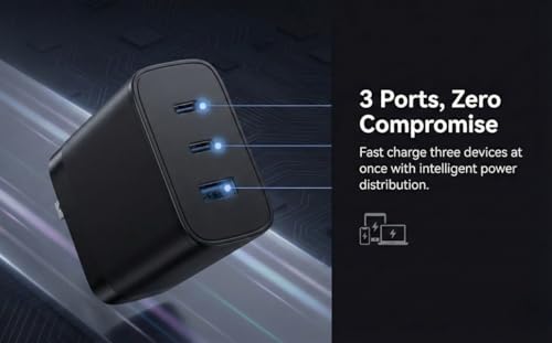 Image of Original CMF 65W Type C to USB A PPS Charging Adapter Compatible with Nothing Phone 4a|4a Pro|3|3a Lite|3a|2a| Plus|2|CMF Phone 2a Pro|S26|10a|Tab S11|Z Fold 7 /6| Quick Charger 65W, 45W, 18W, Black