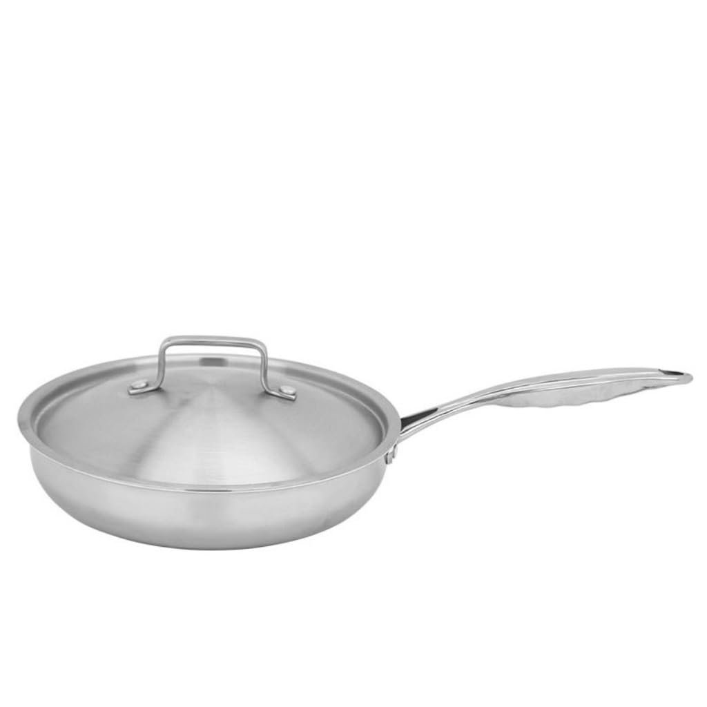 Poêle en acier inoxydable 304 antiadhésive sans revêtement à fond plat cuisine