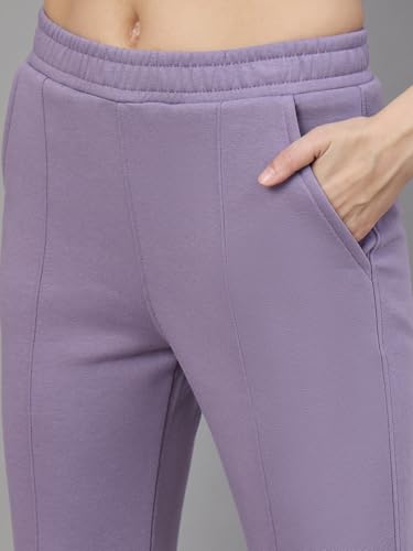 Image of 98 Degree North Women Flared Fleece Track Pants-GL1315-ALMOND