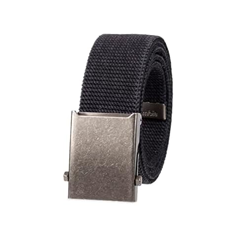 Columbia Military Web Belt with Metal Plaque Buckle Cover