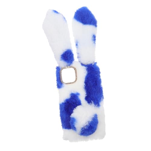 HOMOBABE 1 Pieza Ornamento del teléfono Funda de teléfono esponjosa Estuche para teléfono Accesorio telefónico Carcasa del teléfono Inteligente Protector de telefono Azul