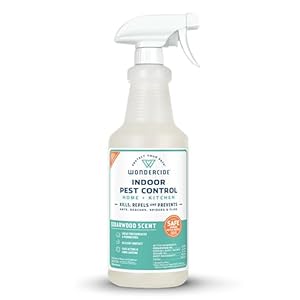 Wondercide – Indoor Pest Control Spray for Home and Kitchen – Ant, Roach, Spider, Fly, Flea, Bug Killer and Insect Repellent – with Natural Essential Oils – Pet and Family Safe — Cedarwood 32 oz