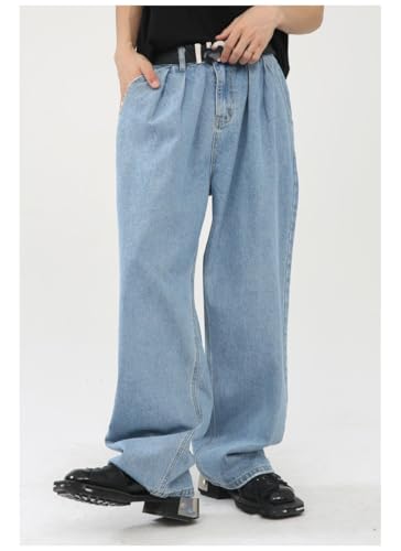 Men's Denim Jeans Wide Leg Loose Straight Leg Slim Commuting Office Daily Casual Pants for Men4