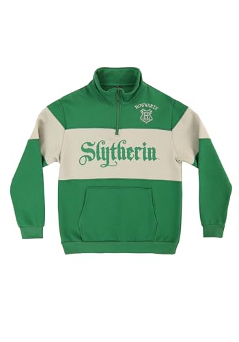 Adult Cakeworthy Slytherin 1/4 Zip Sweater | Harry Potter Apparel