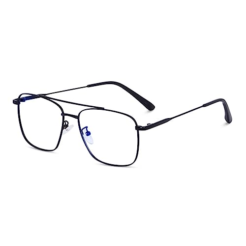 CREEK Blue Light Blocking Metal Frame Blue Cut Zero Power anti-glare Eyeglasses for Eye Protection from UV by Computer/Tablet